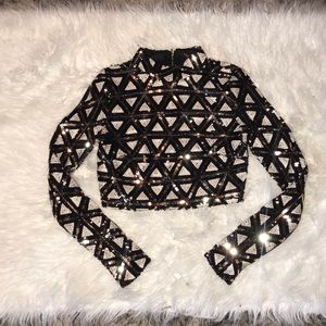 Sequin crop top